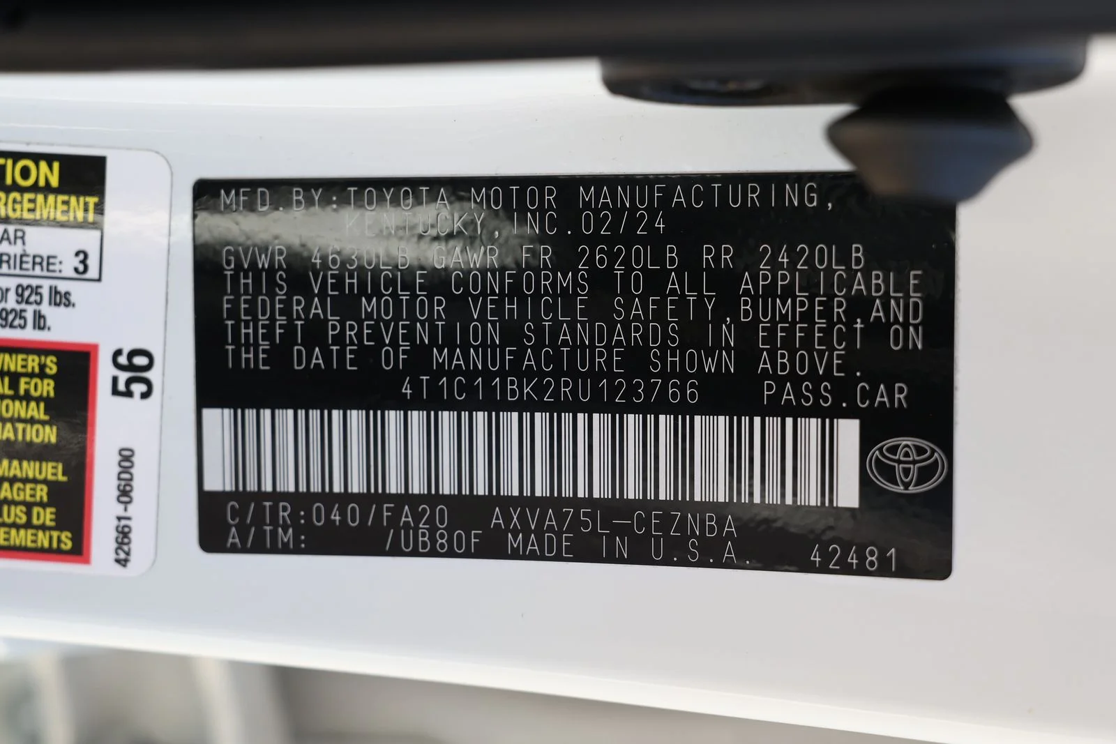 Used 2024 White Toyota LE image 34
