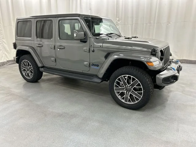 Used 2022 Gray Jeep Unlimited Sahara 4xe image 1