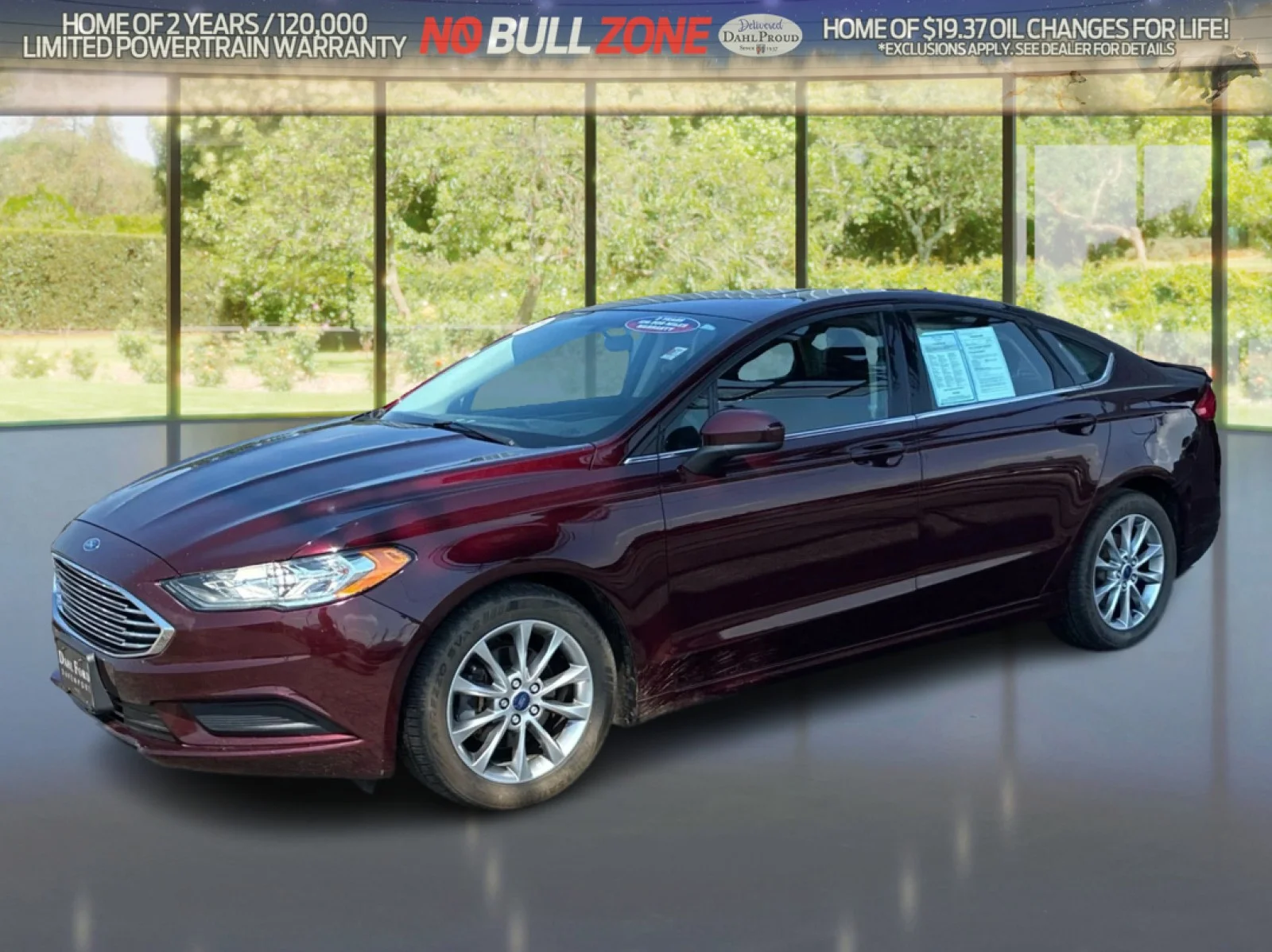 Used 2017 Burgundy Velvet Metallic Tinted Clearcoat Ford SE image 1