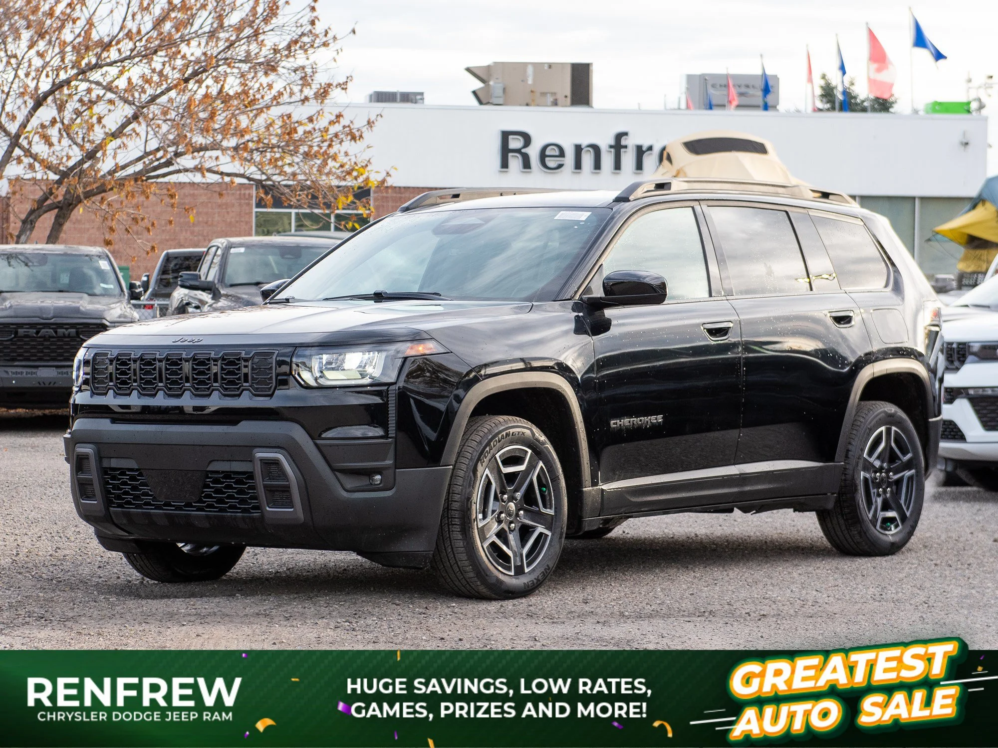 New 2026 Black Jeep Laredo* 4x4 Hybrid, Heated Seats/Wheel, 6.3L/100KMS, Remote Start image 1