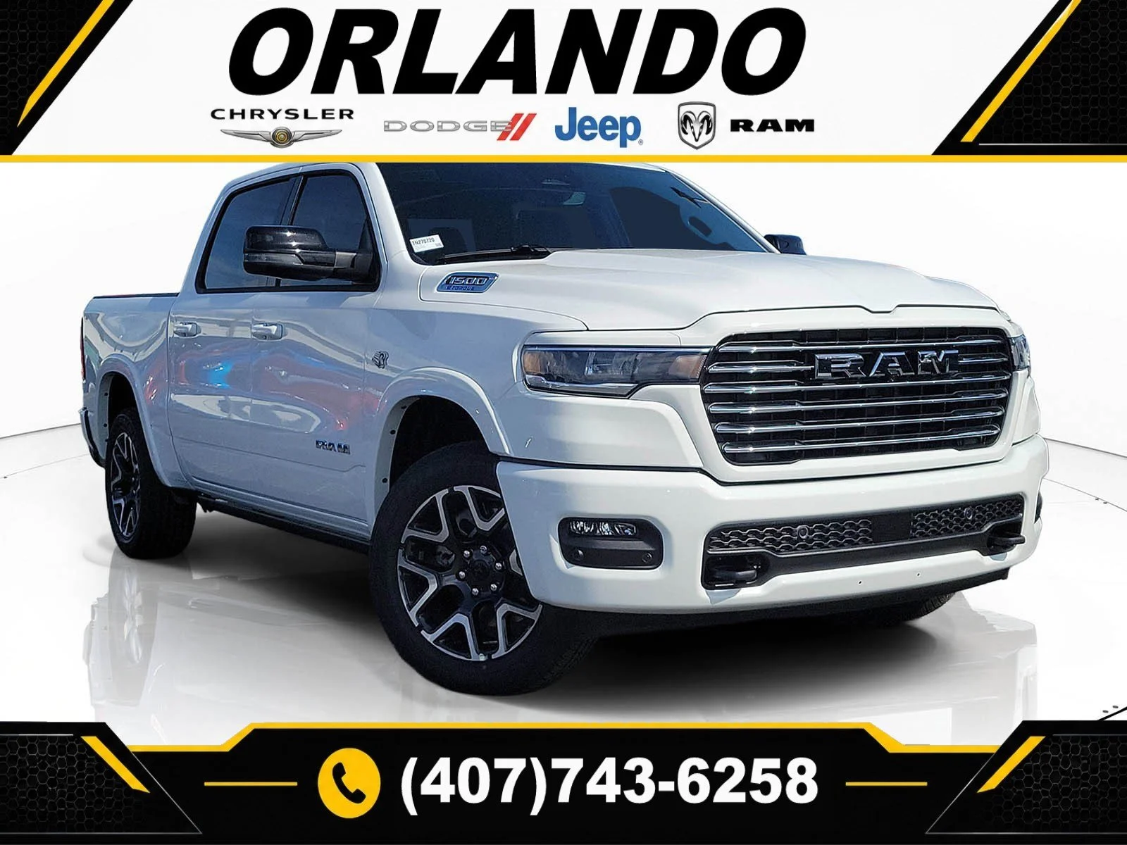 New 2026 Bright White Clearcoat RAM Laramie image 1