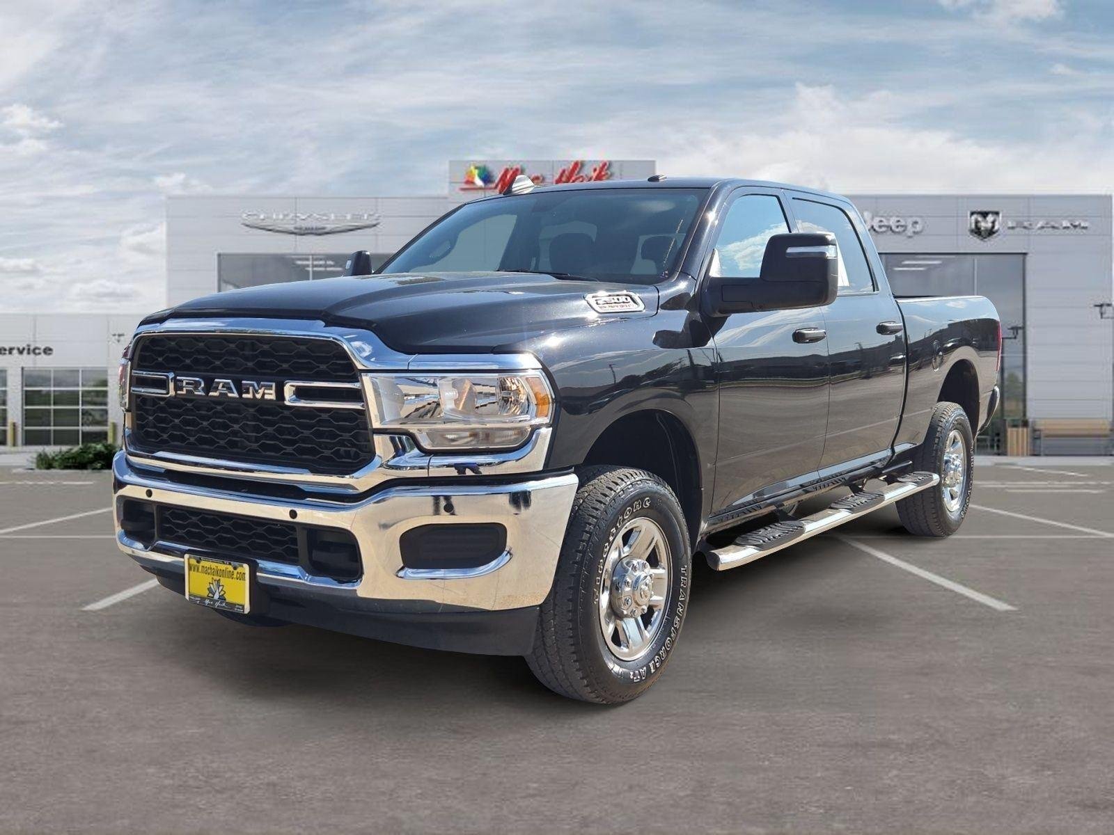 Used 2024 Diamond Black Crystal Pearlcoat Ram Tradesman image 1