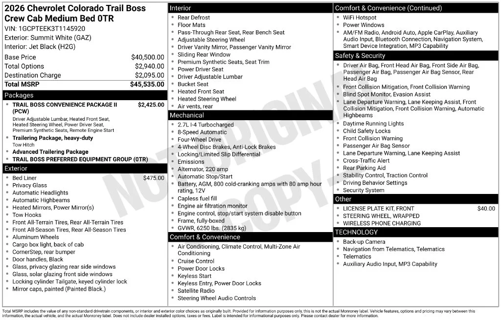 2026 Chevrolet Colorado Trail Boss - Photo 47
