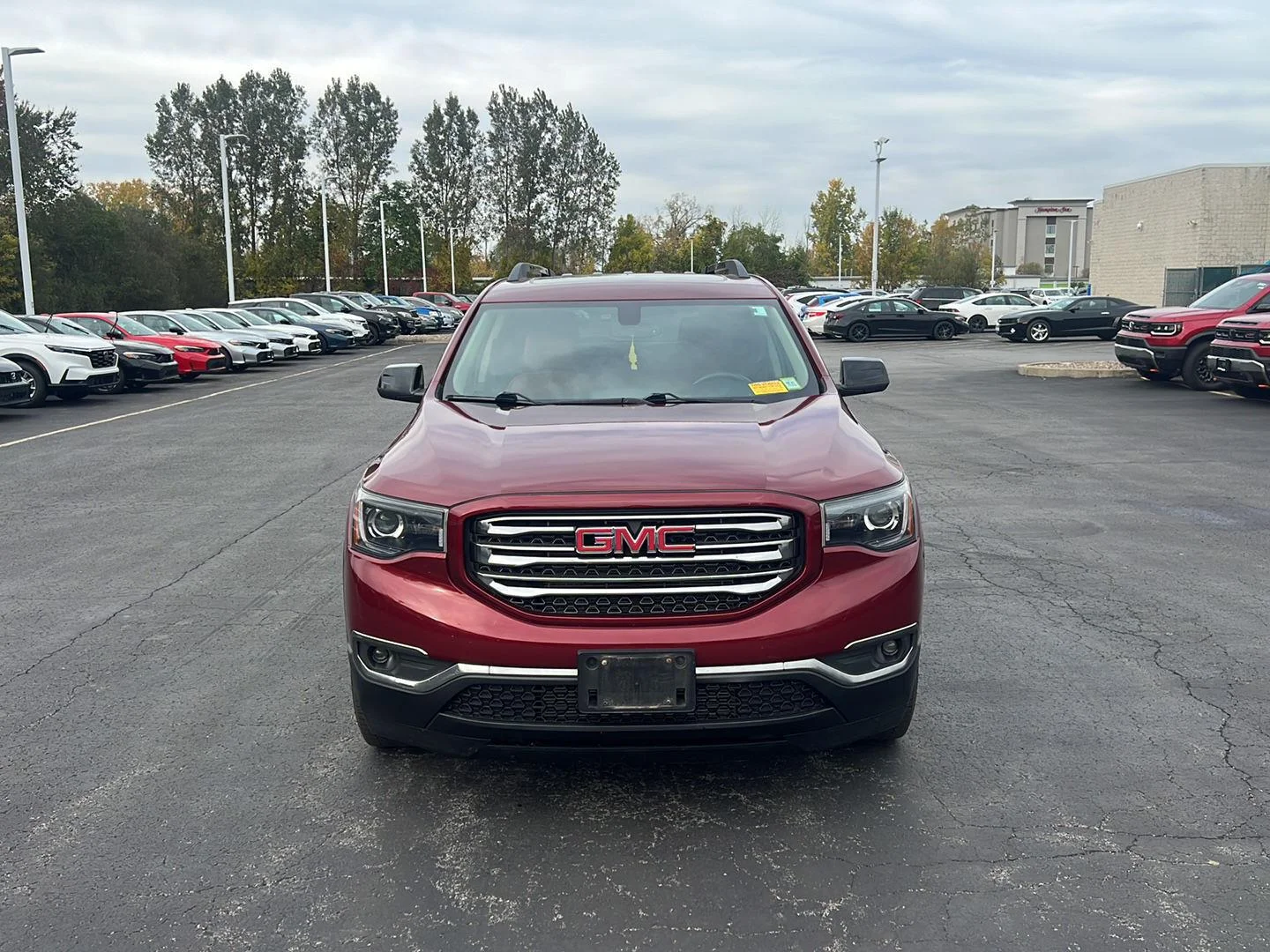 Used 2017 Crimson Red Tintcoat GMC SLT image 2