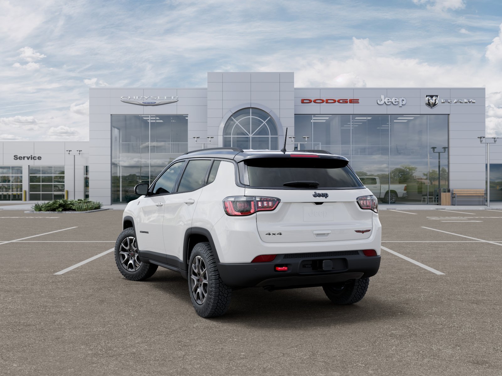 New 2026 Bright White Clear-Coat Exterior Paint Jeep Trailhawk image 30