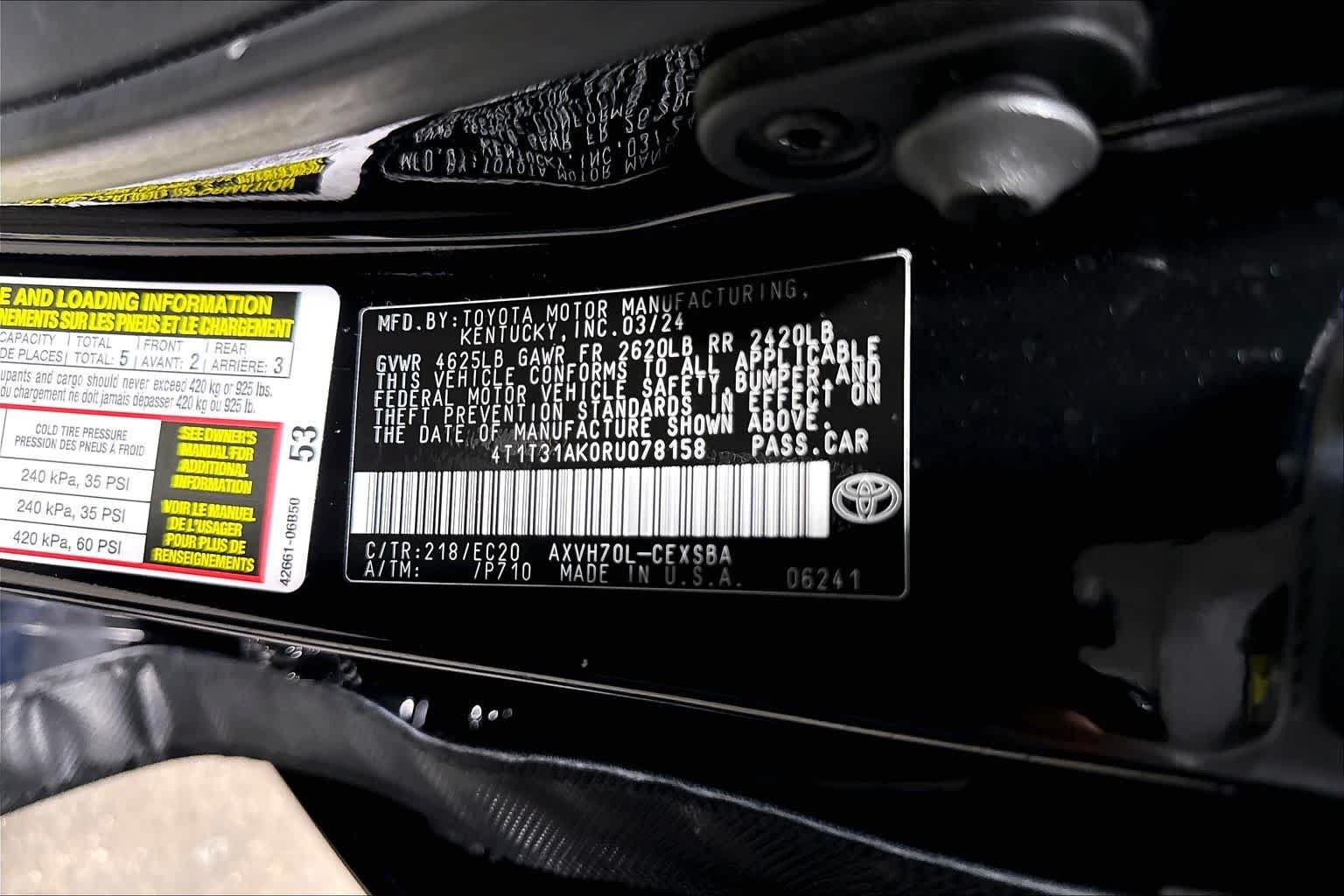 Used 2024 Midnight Black Metallic Toyota Hybrid SE Nightshade image 34
