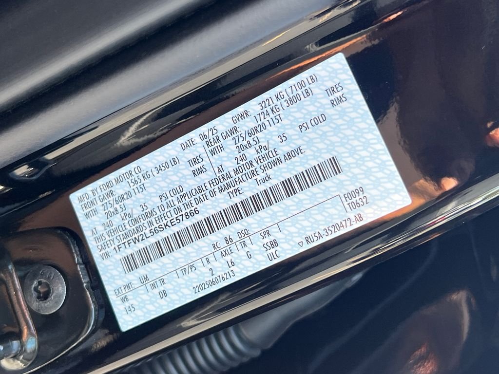 New 2025 Agate Black Metallic Ford STX TS MotorSport Valor Package image 30