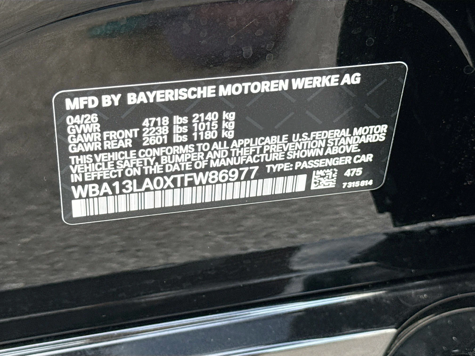 New 2026 Black Sapphire Metallic BMW 330i image 43