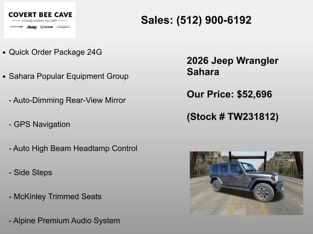 New 2026 Granite Crystal Metallic Clear-Coat Exterior Paint Jeep Sahara image 6