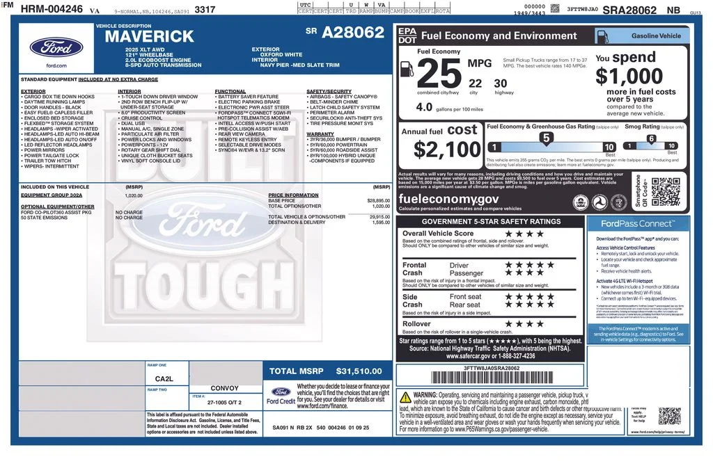 Used 2025 White Ford XLT image 6