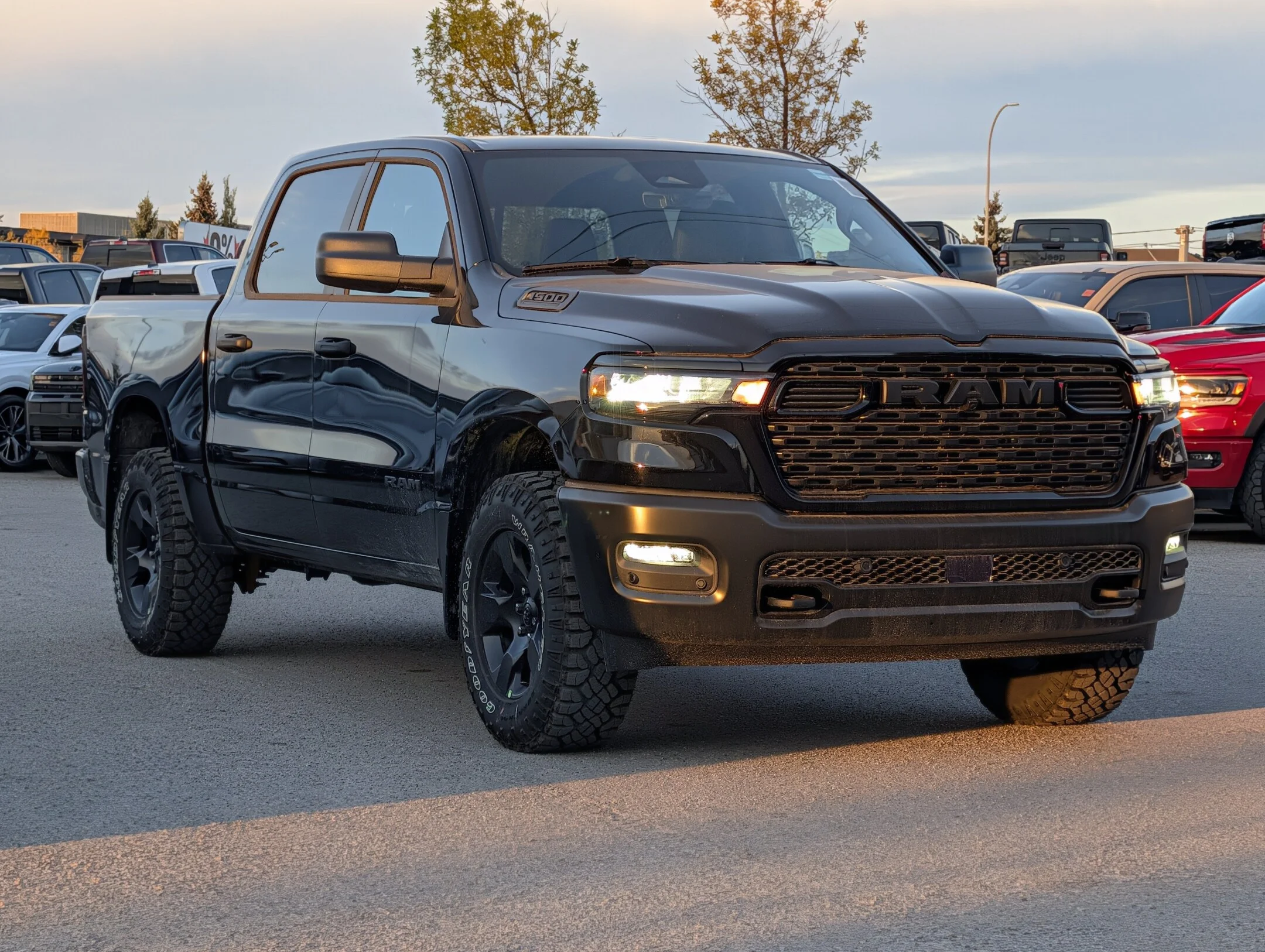 New 2026 Black RAM Warlock - - E-Locker Axle - 18 Black Wheels - Skid Plates - Trailer Brake Control & More! image 2
