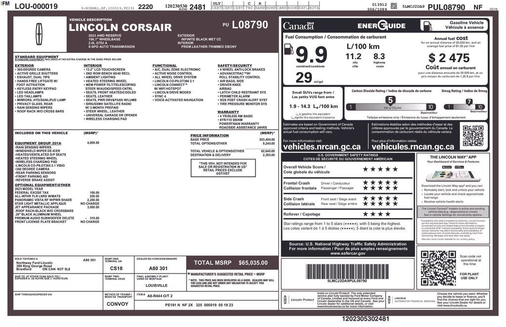 Used 2023 Black Lincoln Reserve image 20