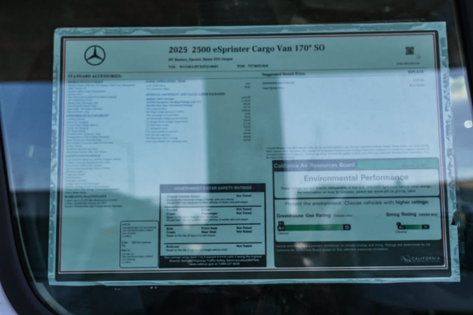 New 2025 Arctic White Mercedes-Benz Cargo 170 WB High Roof RWD Electric Motor image 29