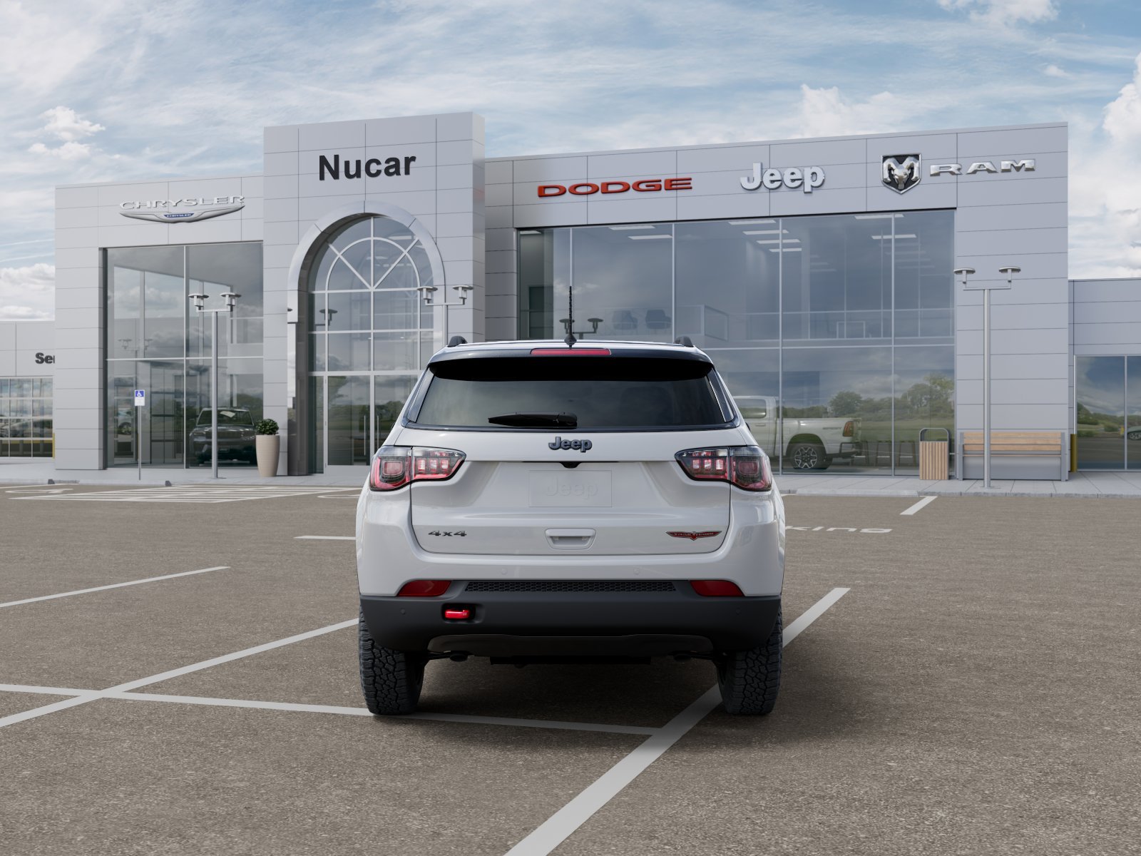 New 2026 Bright White Clear-Coat Exterior Paint Jeep Trailhawk image 107