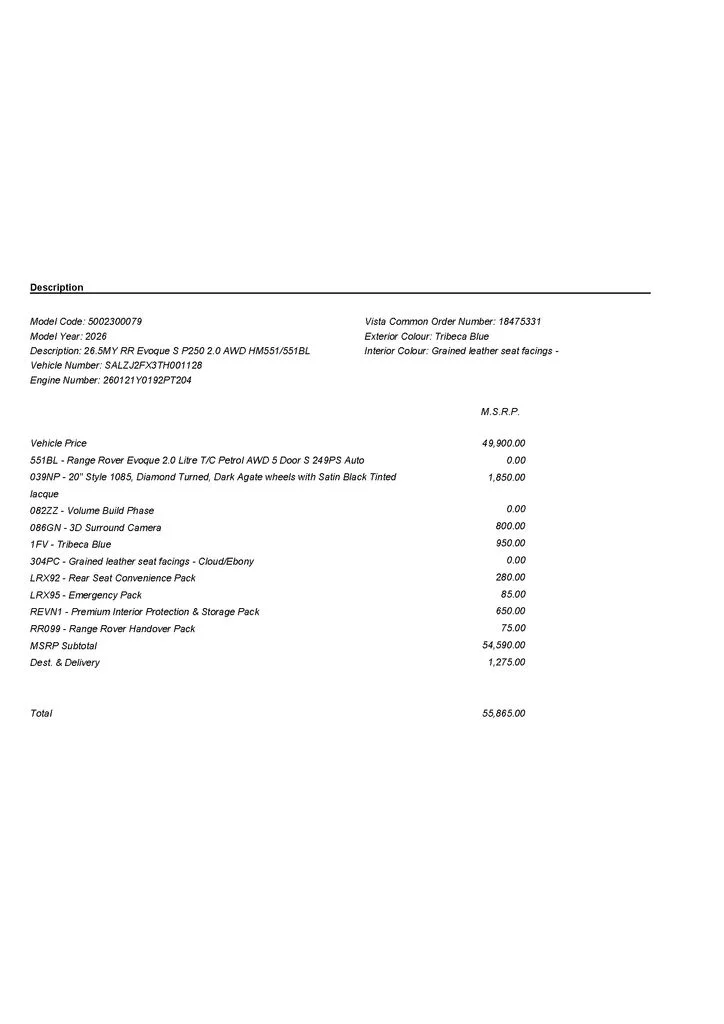 Used 2026 Blue Land Rover S image 3