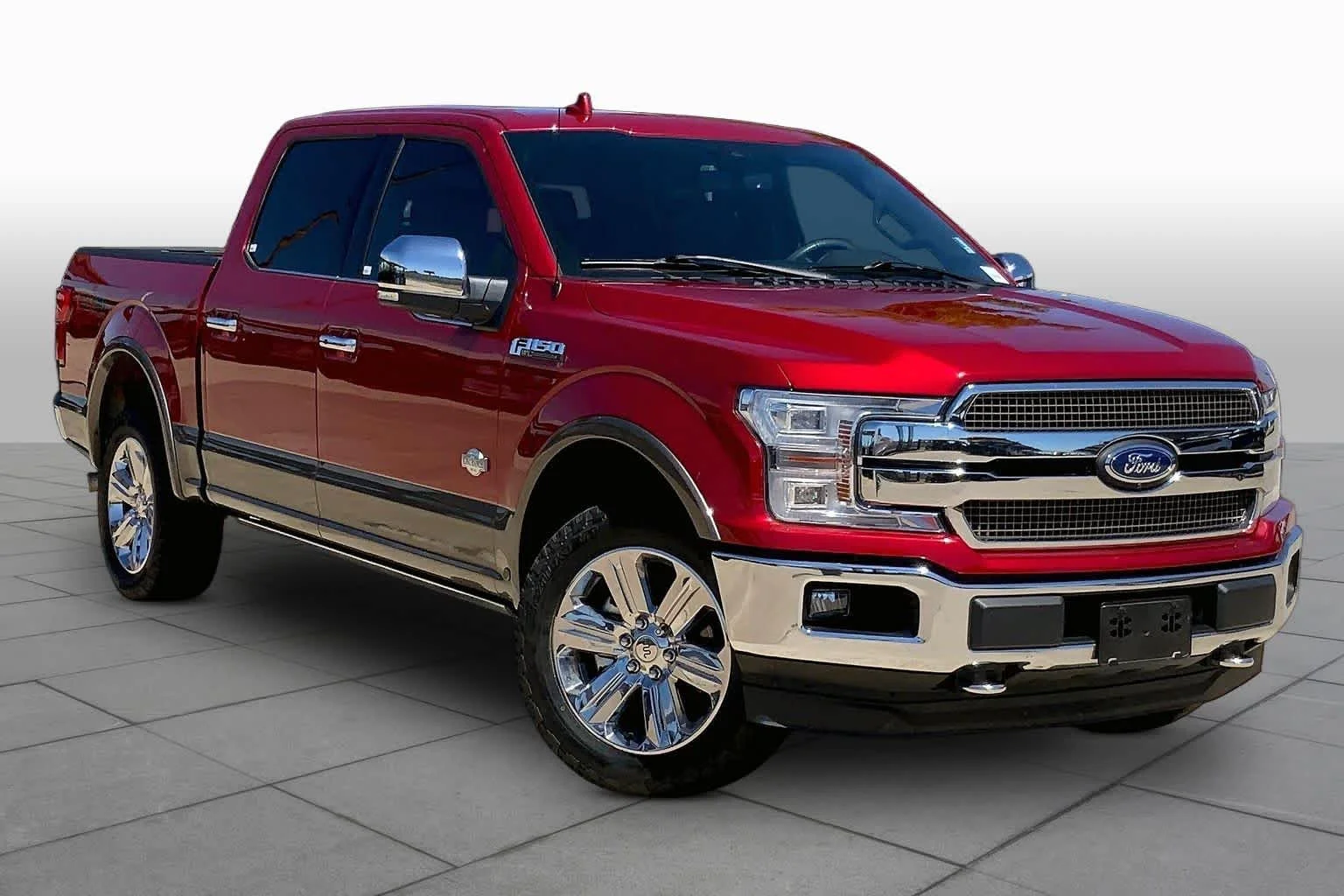 Used 2020 Rapid Red Metallic Tinted Clearcoat/Stone Gray Ford King Ranch image 3