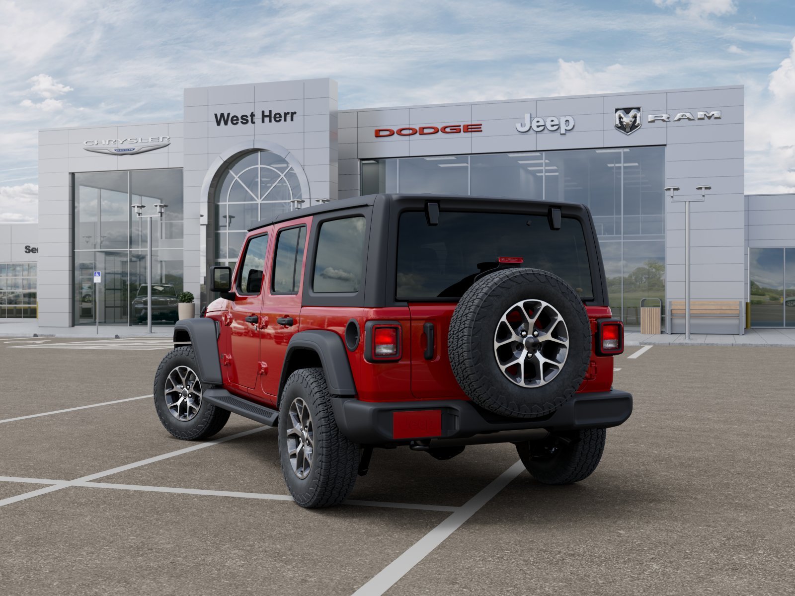 New 2026 Firecracker Red Clear-Coat Exterior Paint Jeep Sport S image 29