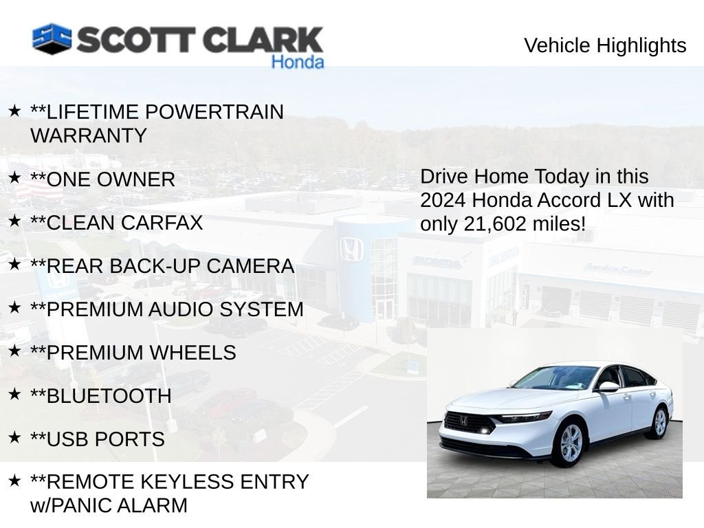 Used 2024 White Honda LX image 11