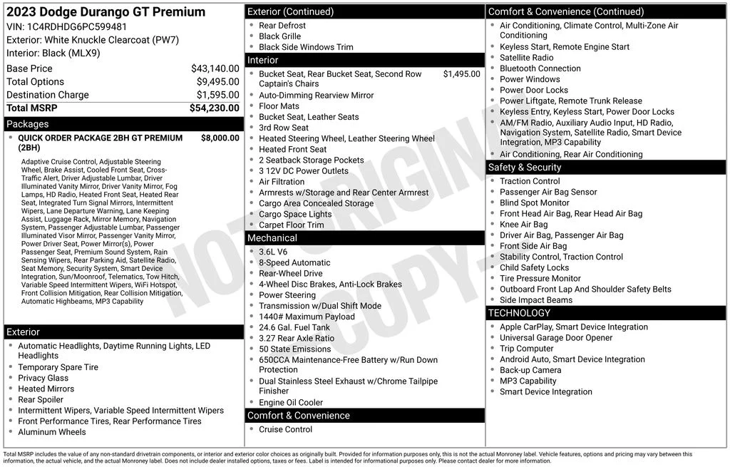 Used 2023 White Dodge GT Premium image 9
