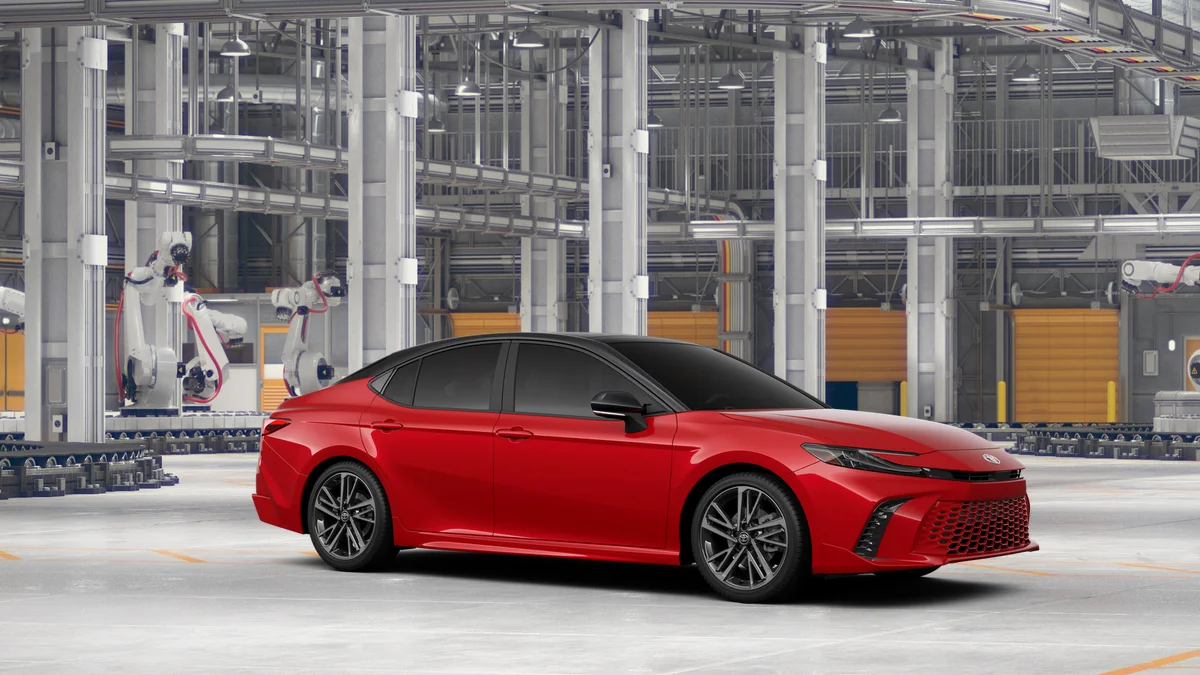 New 2026 Supersonic Red with Midnight Black Metallic roof Toyota XSE image 14