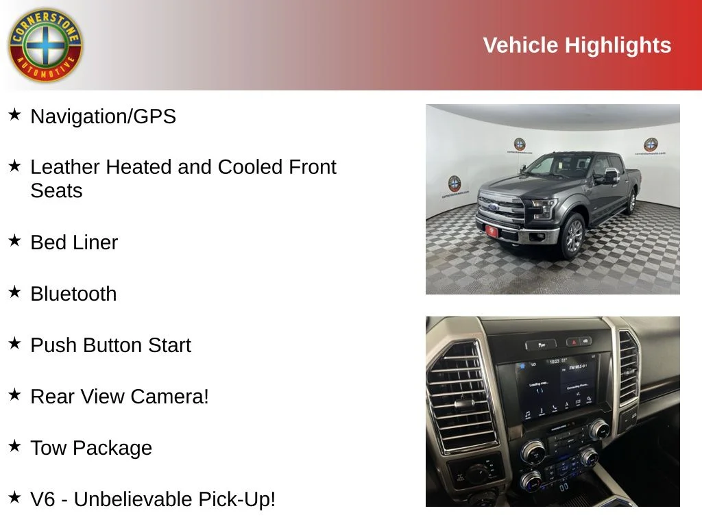 Used 2016 Ford F-150 Lariat with VIN 1FTEW1EG7GKF51573 for sale in Elk River, Minnesota