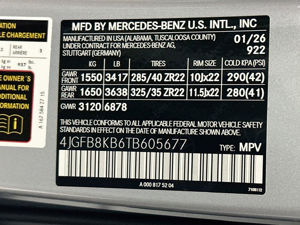 New 2026 Cirrus Silver Metallic Mercedes-Benz GLE 63 S AMG® image 64