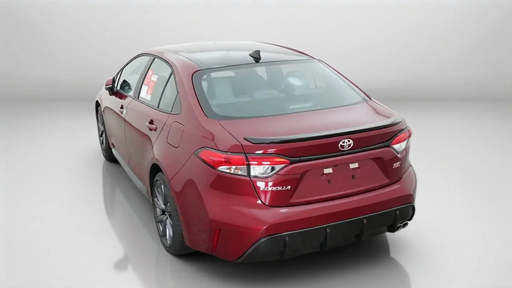 New 2027 Ruby Flare Pearl with Inked roof Toyota SE image 13