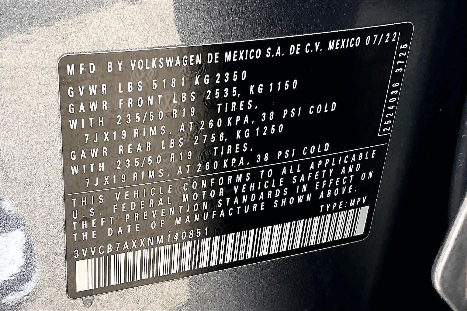 Used 2022 Platinum Gray Metallic Volkswagen SE R-Line Black image 35