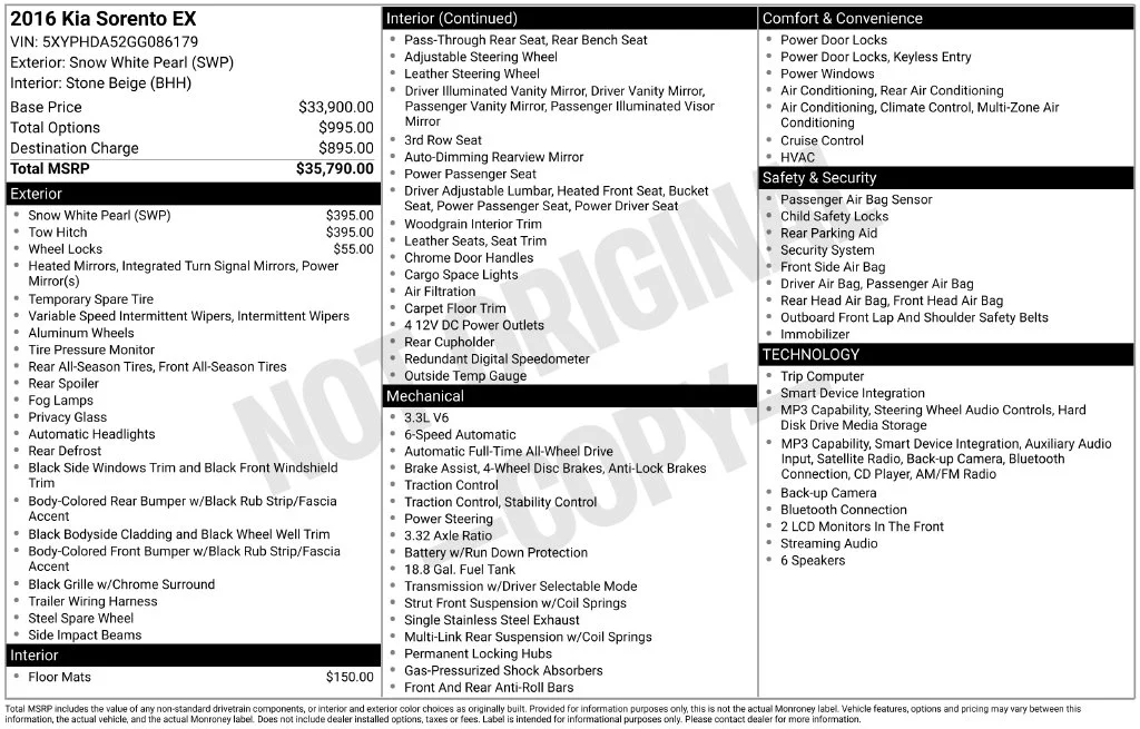 Used 2016 White Kia EX image 41