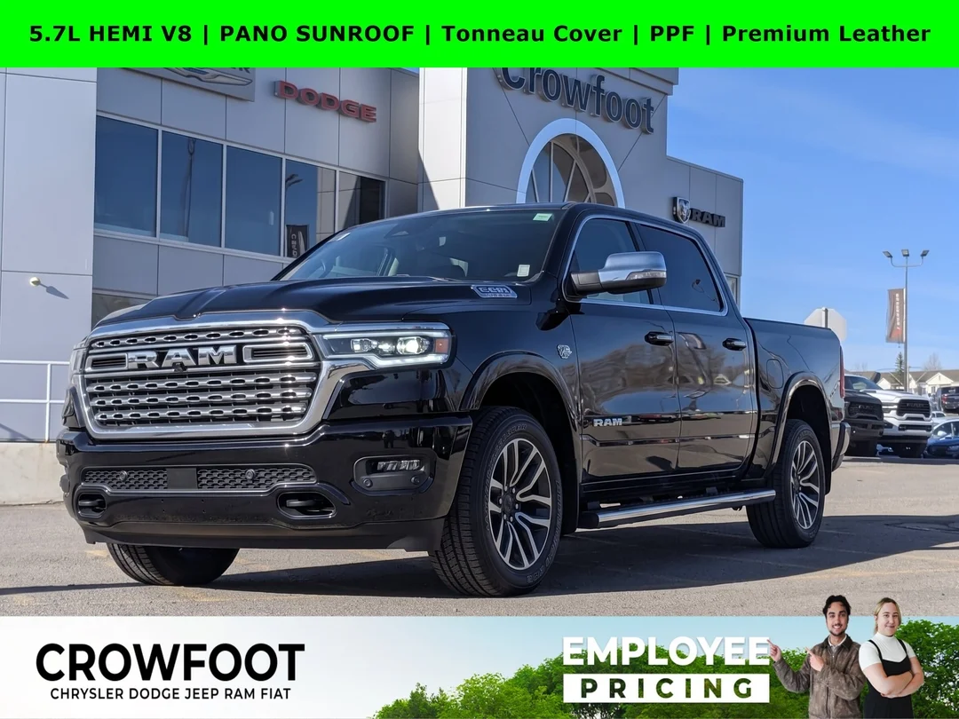 New 2026 Black RAM Limited Longhorn - - 4x4 - 5.7L HEMI V8 eTorque - Premium Leather - Pano Sunroof & More! image 1