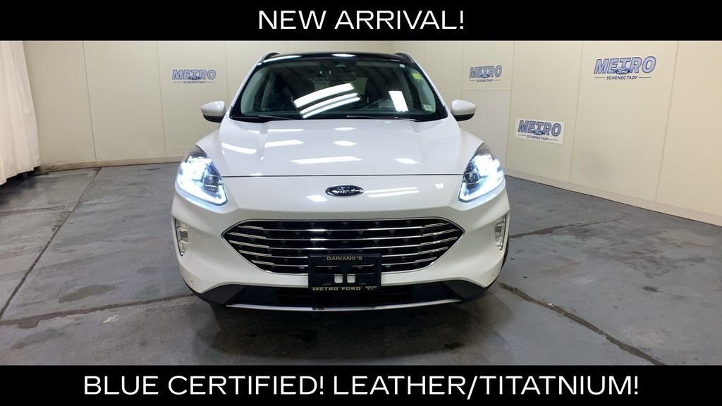 Certified Used 2022 White Metallic Ford Titanium image 8