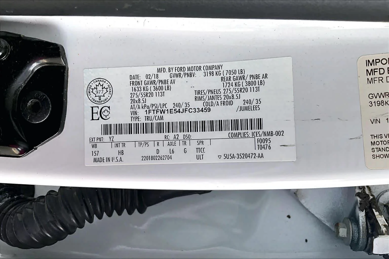 Used 2018 Oxford White Ford LARIAT image 31