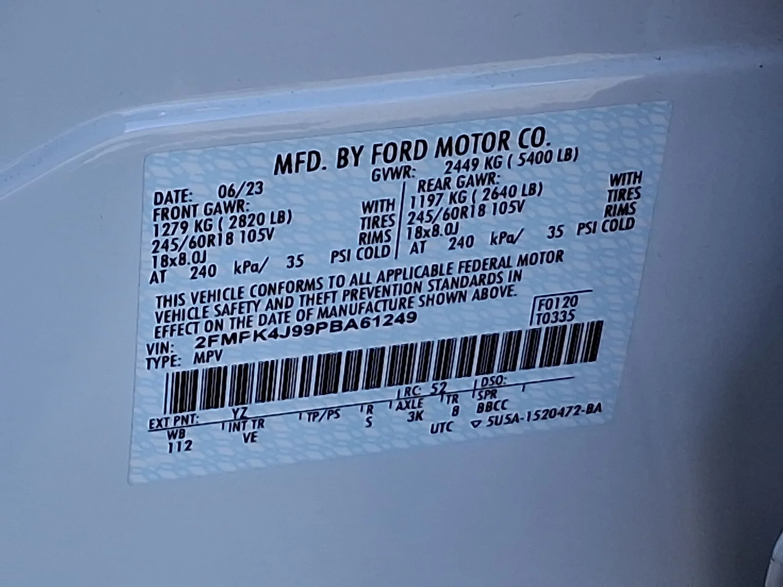 Used 2023 White Ford SEL image 27