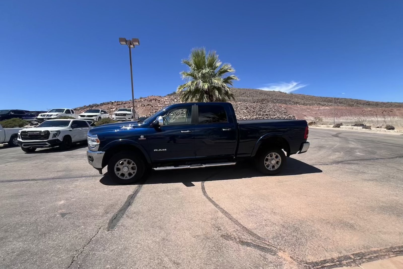 Used 2021 Patriot Blue Pearlcoat Ram Laramie image 2