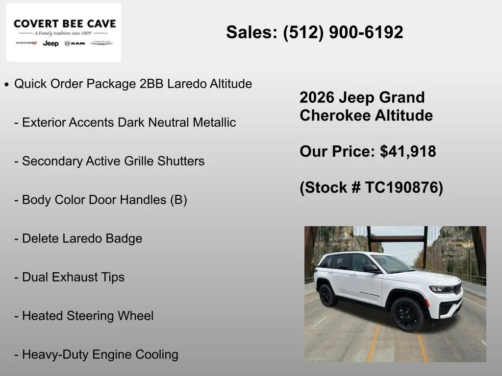 New 2026 Bright White Clear-Coat Exterior Paint Jeep Altitude image 18