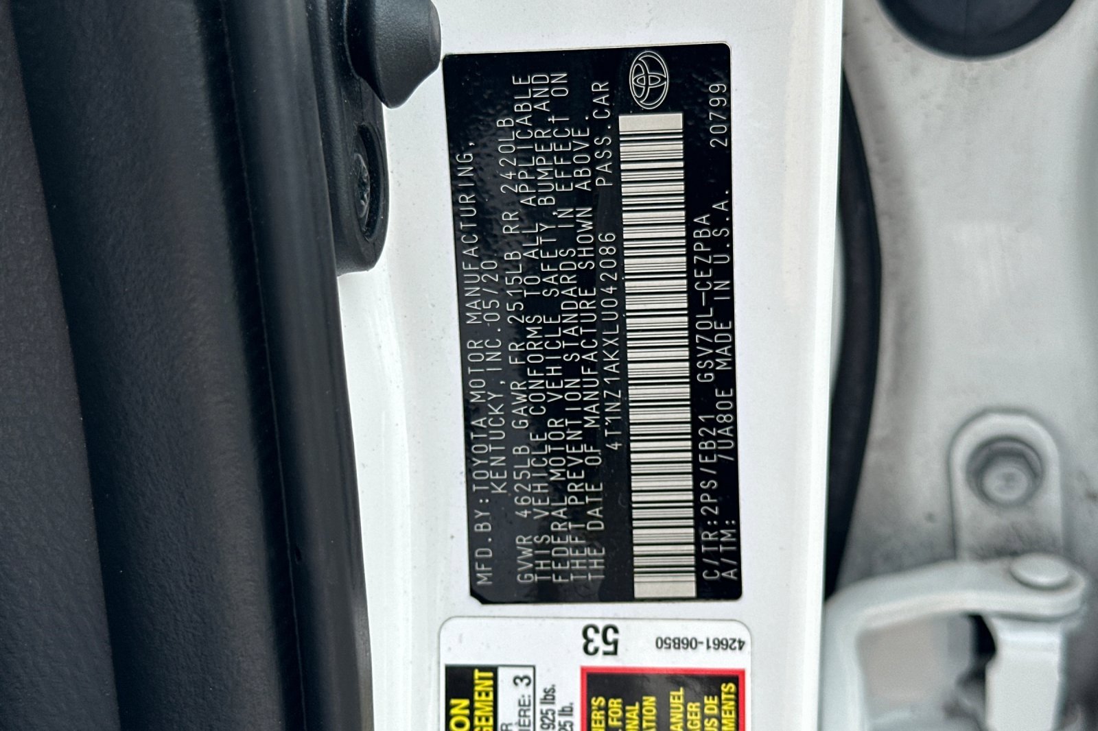 Certified Used 2020 Wind Chill Pearl/Midnight Black Metallic Toyota XSE V6 image 28