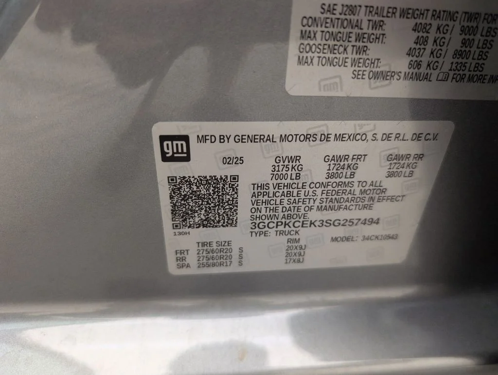 Certified Used 2025 Gray Chevrolet Custom Trail Boss image 41