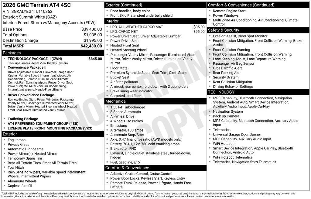 Used 2026 White GMC AT4 image 8