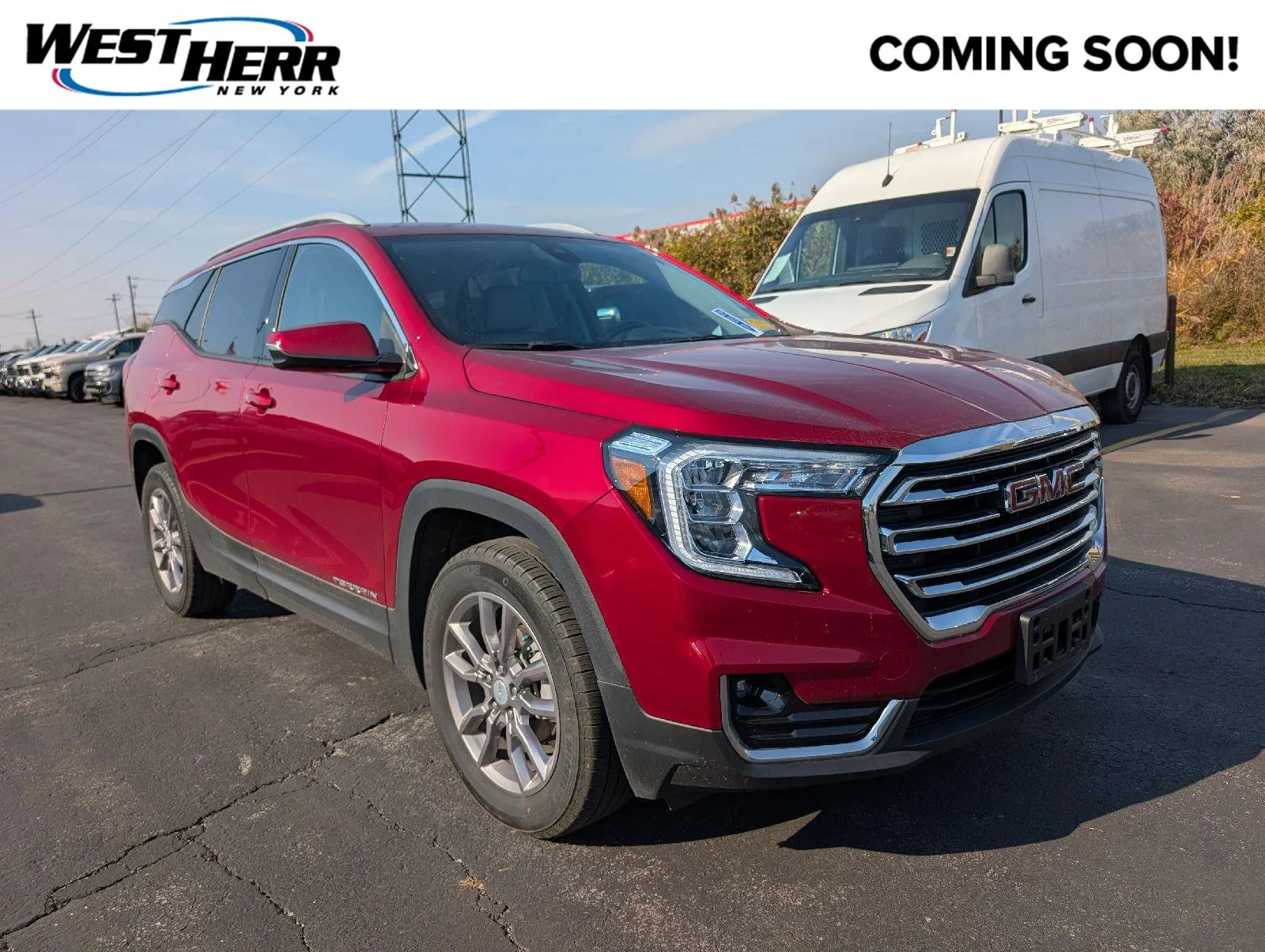 Used 2023 Volcanic Red Tintcoat GMC SLT image 1