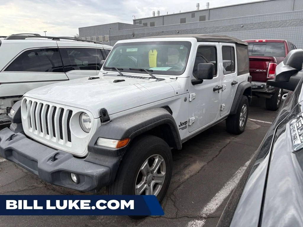 Used 2021 White Jeep Unlimited Sport S image 1