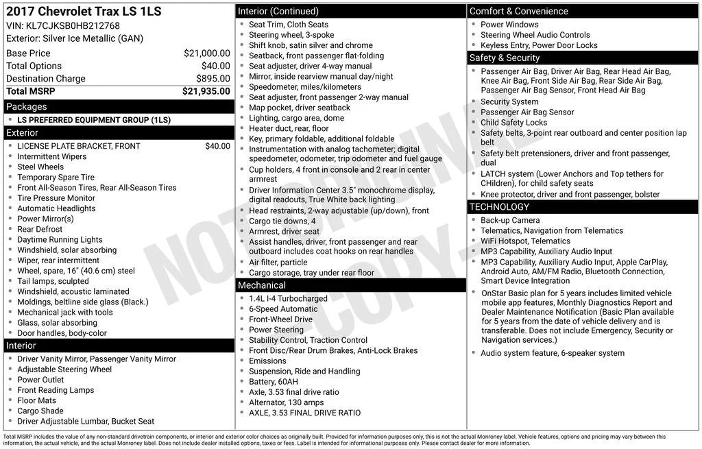 Used 2017 Silver Chevrolet LS image 11