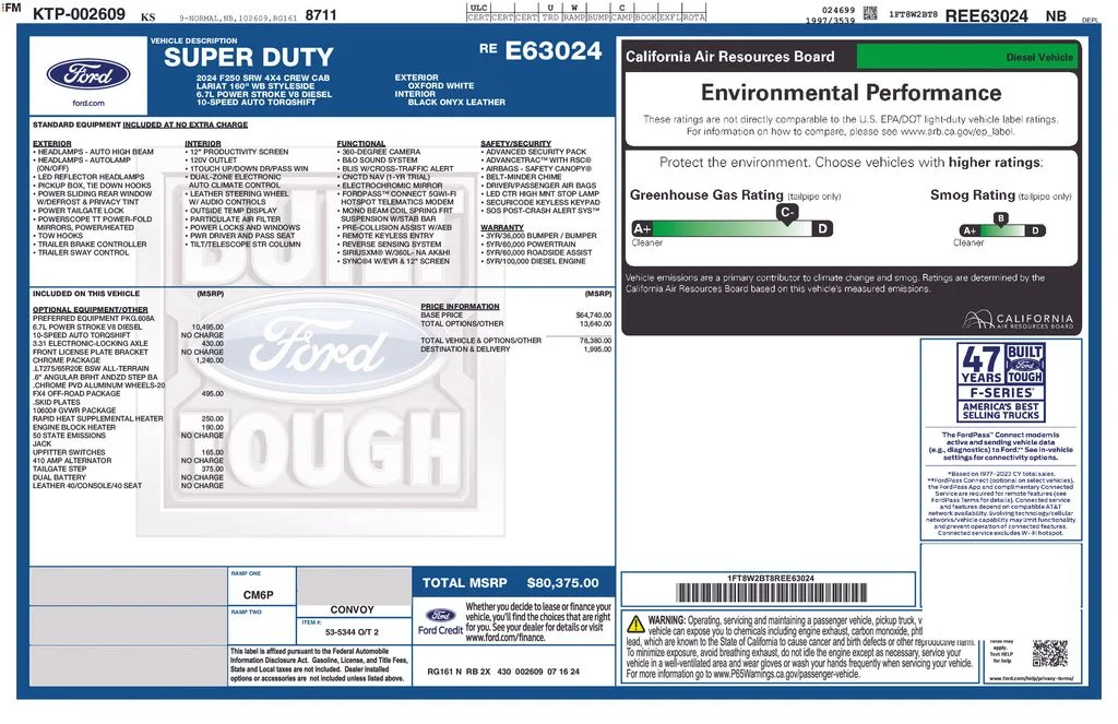 Certified Used 2024 Oxford White Ford Lariat image 37