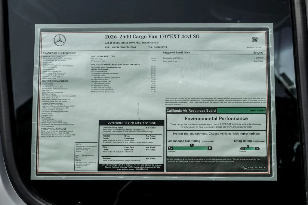 New 2026 Silver Gray Mercedes-Benz Cargo 170 WB image 21