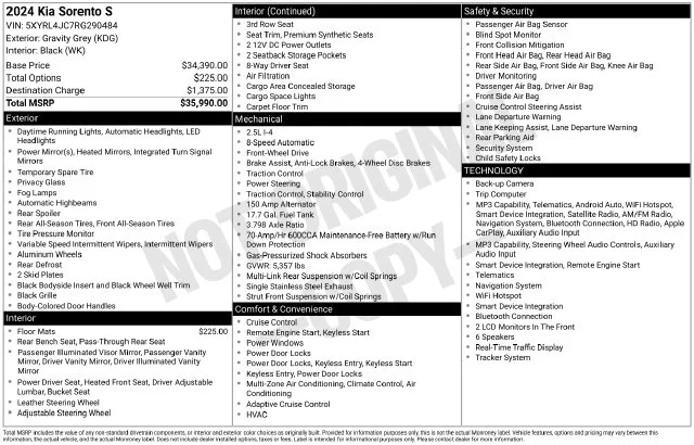 Used 2024 Gray Kia S image 46
