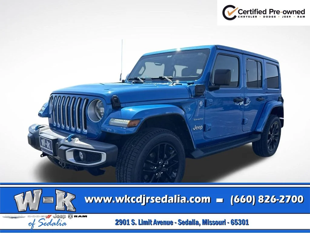 Certified Used 2023 Blue Jeep Sahara 4xe image 14