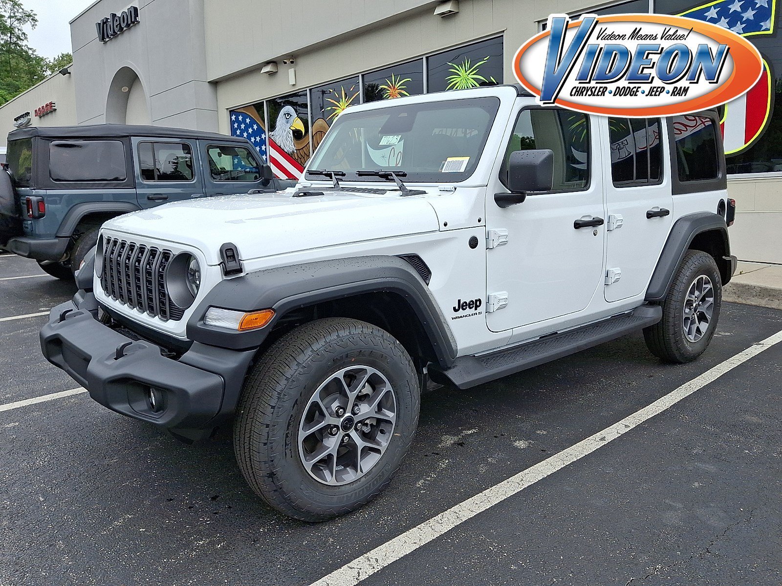 New 2026 Bright White Clear-Coat Exterior Paint Jeep Sport S image 1