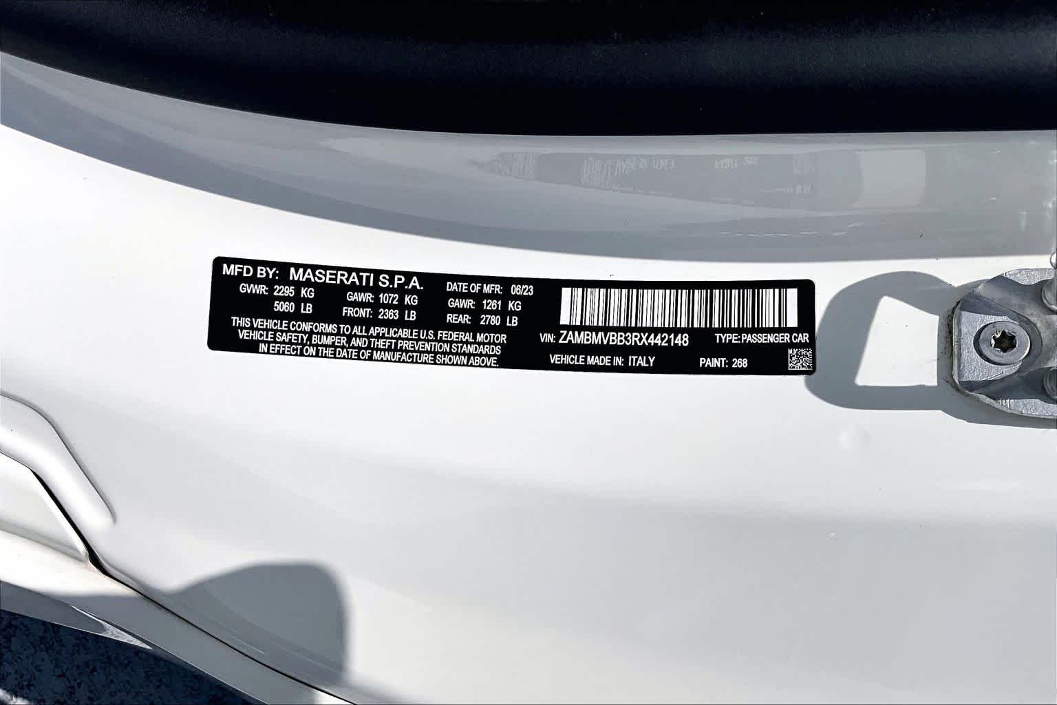 Used 2024 Bianco Solid Maserati Modena image 32
