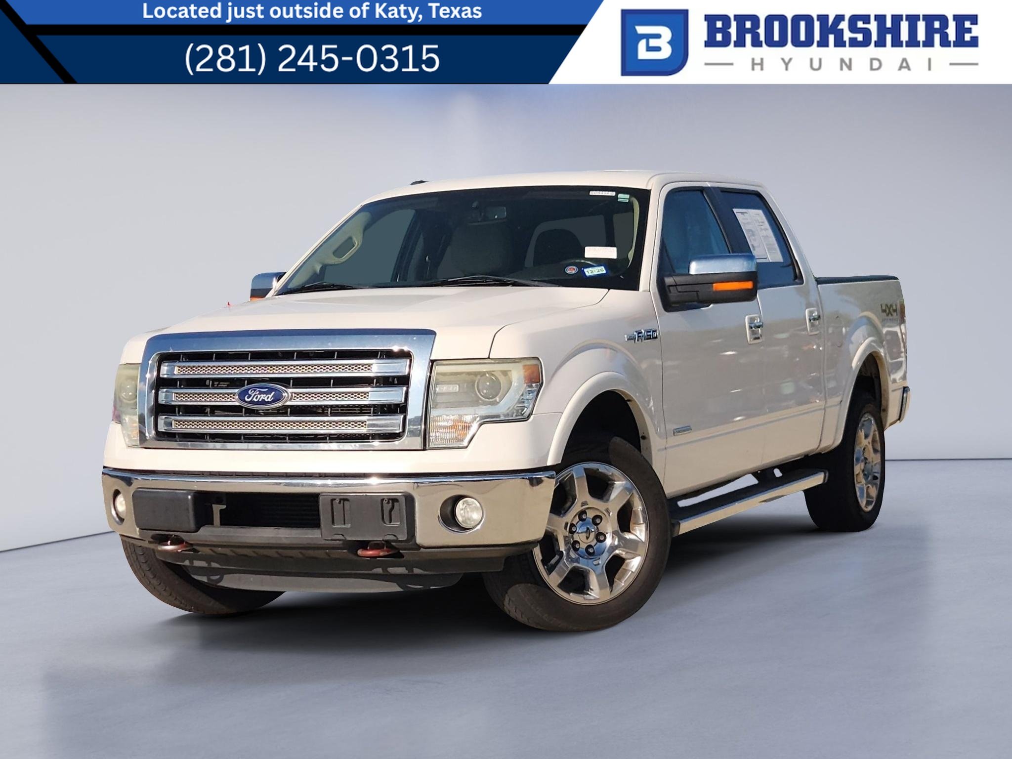 Used 2013 White Platinum Metallic Tri-Coat Ford Lariat image 1