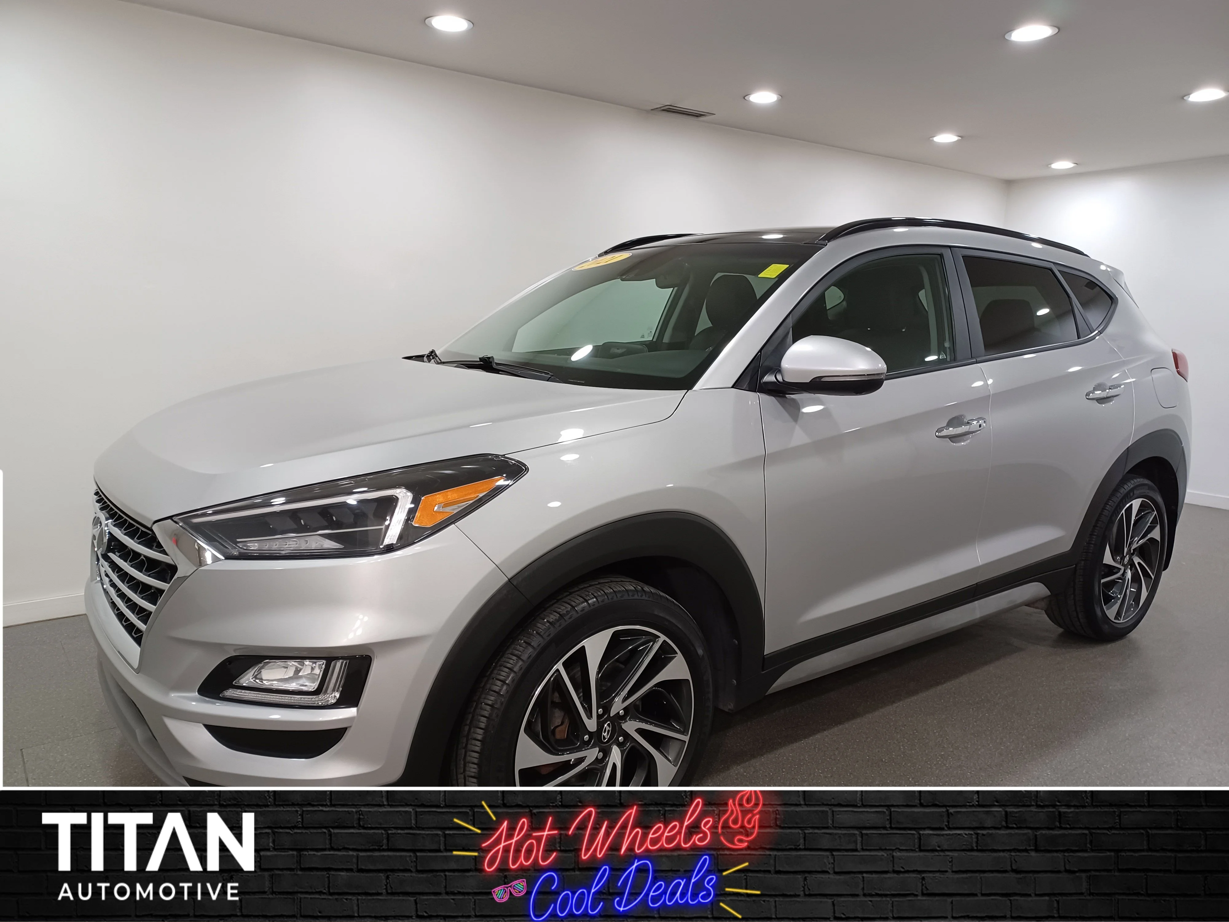 Certified Used 2021 Typhoon Silver Hyundai Ultimate AWD*Adaptive Cruise | Nav | 360° Cam | Cooled Leather | Pano Roof | Htd Wheel image 1
