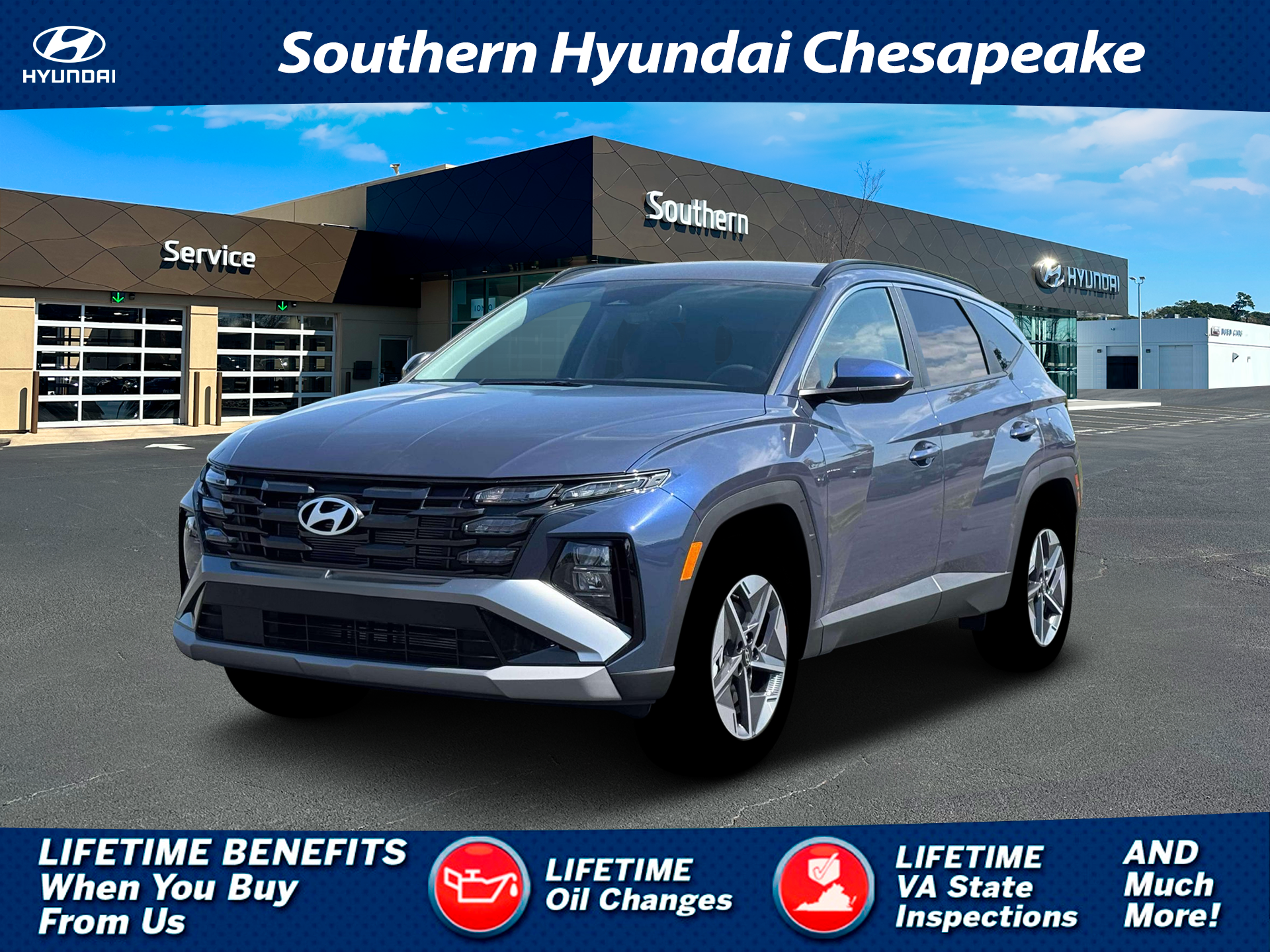 New 2026 Blue Hyundai SEL AWD image 1